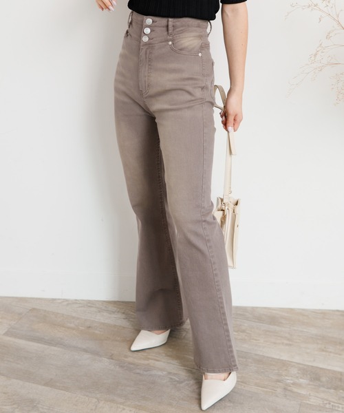 LIPSERVICE（リップサービス）の「スリムフレアdenimパンツ（デニムパンツ・レディース・ブラウン/インディゴブルー/ブラック・S/M）」の16枚目の写真