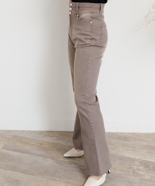 LIPSERVICE（リップサービス）の「スリムフレアdenimパンツ（デニムパンツ・レディース・ブラウン/インディゴブルー/ブラック・S/M）」の5枚目の写真