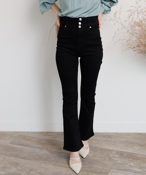 LIPSERVICE（リップサービス）の「スリムフレアdenimパンツ（デニムパンツ・レディース・ブラウン/インディゴブルー/ブラック・S/M）」の18枚目の写真