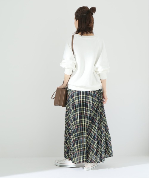 Simplicite(サンプリシテ)の「カレッジロゴスウェット◆(スウェット・レディース・ホワイト/ネイビー/パープル・FREE)」の8枚目の写真