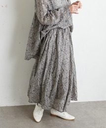 PUAL CE CIN | 線描きプリントスカート(スカート)