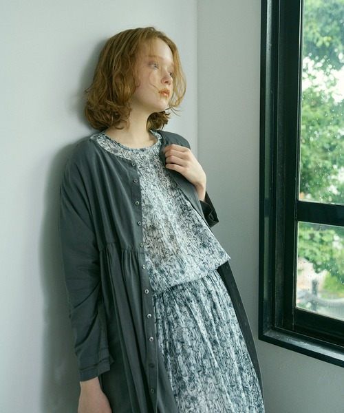 PUAL CE CIN（ピュアルセシン）の「線描きプリントスカート（スカート・レディース・モカ/ライトベージュ/チャコールグレー・FREE）」の9枚目の写真