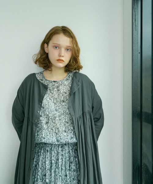 PUAL CE CIN（ピュアルセシン）の「線描きプリントスカート（スカート・レディース・モカ/ライトベージュ/チャコールグレー・FREE）」の11枚目の写真