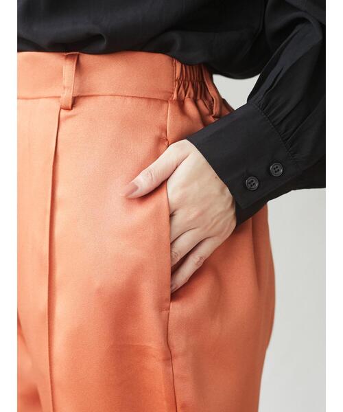 Green Parks(グリーンパークス)の「・novem9 サイドスリットジョーゼットパンツ*(その他パンツ・レディース・チャコールグレー/ベージュ/オレンジ/モカ・FREE)」の11枚目の写真