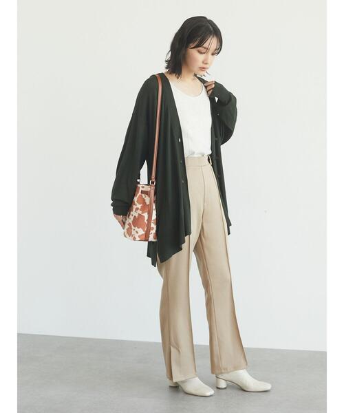 Green Parks(グリーンパークス)の「・novem9 サイドスリットジョーゼットパンツ*(その他パンツ・レディース・チャコールグレー/ベージュ/オレンジ/モカ・FREE)」の22枚目の写真