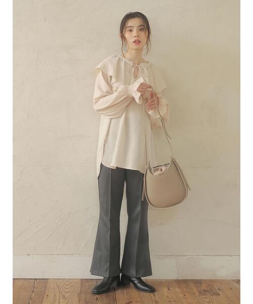 Green Parks(グリーンパークス)の「・novem9 サイドスリットジョーゼットパンツ*(その他パンツ・レディース・チャコールグレー/ベージュ/オレンジ/モカ・FREE)」の19枚目の写真