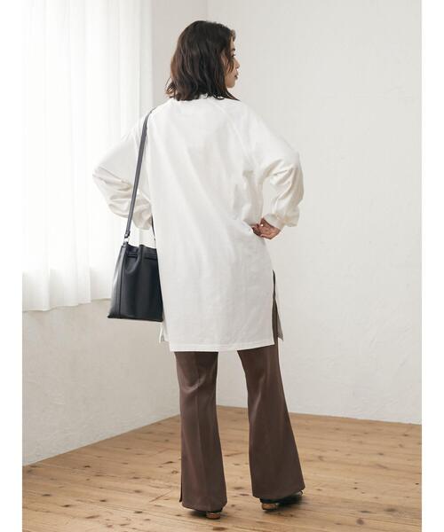 Green Parks(グリーンパークス)の「・novem9 サイドスリットジョーゼットパンツ*(その他パンツ・レディース・チャコールグレー/ベージュ/オレンジ/モカ・FREE)」の10枚目の写真