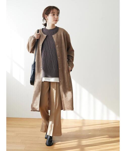 Green Parks(グリーンパークス)の「・novem9 サイドスリットジョーゼットパンツ*(その他パンツ・レディース・チャコールグレー/ベージュ/オレンジ/モカ・FREE)」の20枚目の写真