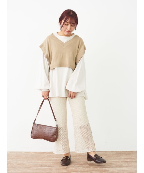 SLURR(スラ―)の「レースパンツ(その他パンツ・レディース・モカ/ライトベージュ・S/M)」の20枚目の写真