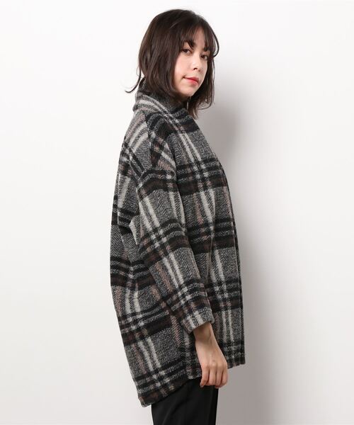 PICCIN（ピッチン）の「イタリアンエアリーチェック柄ガウン（その他アウター・レディース・グリーン/レンガ・M）」の18枚目の写真