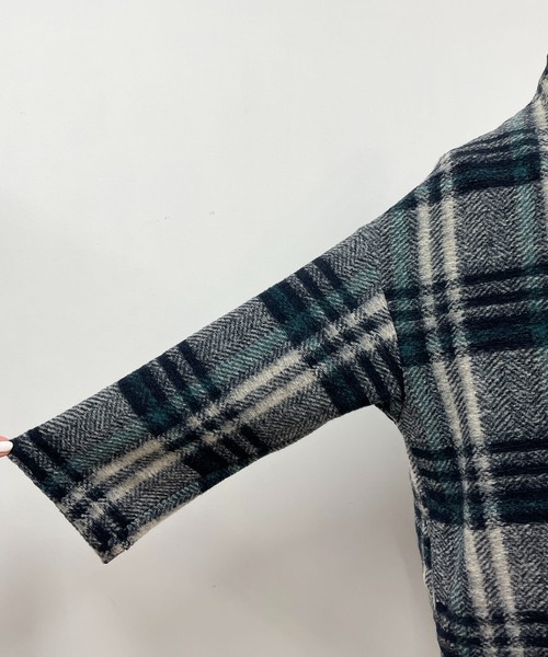 PICCIN（ピッチン）の「イタリアンエアリーチェック柄ガウン（その他アウター・レディース・グリーン/レンガ・M）」の22枚目の写真