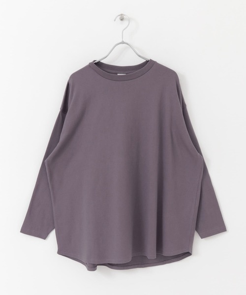 URBAN RESEARCH DOORS（アーバンリサーチドアーズ）の「アップサイクルコットン長袖Tシャツ（Tシャツ/カットソー・レディース・パープル/キャメル/スミクロ・ONE）」の19枚目の写真