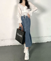 titty＆Co. PETIT by poyo | 【ファッションインフルエンサーPOYO×titty&Co.PETIT】スリットマーメイドスカート(スカート)