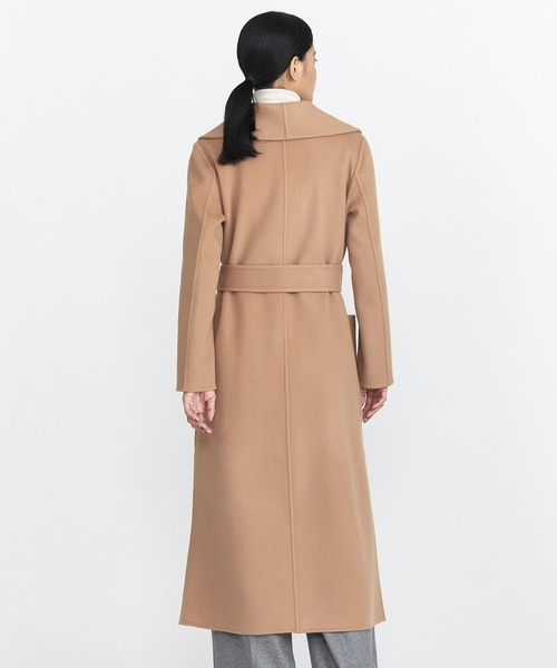 【ESTNATION】ウールビーバーショールカラーロングコート キャメル 36 ESTNATION】定価7.9万 ウール ショールカラーロングコート キャメル