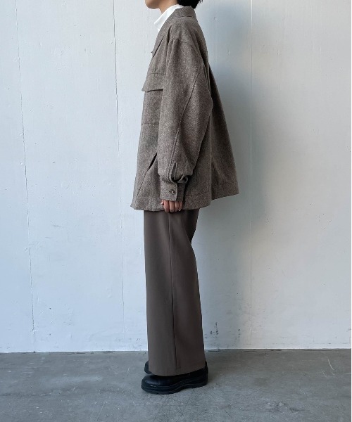 flaner(フラネ)の「ツィードシャツジャケット【ユニセックス対応】(シャツ/ブラウス・レディース・ブラウン・MEDIUM/LARGE)」の20枚目の写真