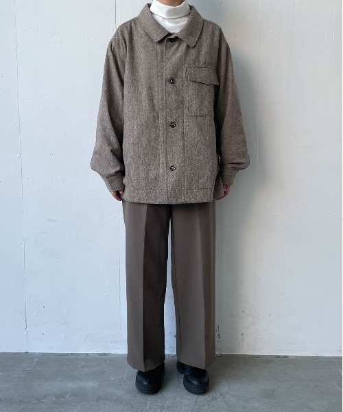 flaner(フラネ)の「ツィードシャツジャケット【ユニセックス対応】(シャツ/ブラウス・レディース・ブラウン・MEDIUM/LARGE)」の19枚目の写真