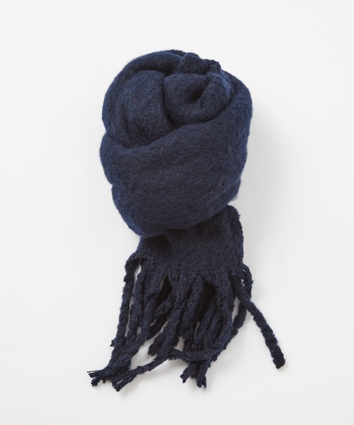 CIAOPANIC（チャオパニック）の「【WEB限定】カラーマフラー/ストール（マフラー・レディース・ブラック/ベージュ/ネイビー/グレー/ピンク/オレンジ/ブルー/グリーン/キャメル・FREE）」の6枚目の写真