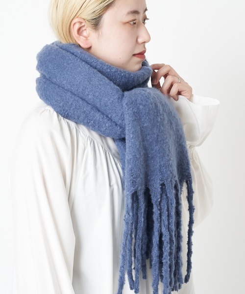 CIAOPANIC（チャオパニック）の「【WEB限定】カラーマフラー/ストール（マフラー・レディース・ブラック/ベージュ/ネイビー/グレー/ピンク/オレンジ/ブルー/グリーン/キャメル・FREE）」の19枚目の写真