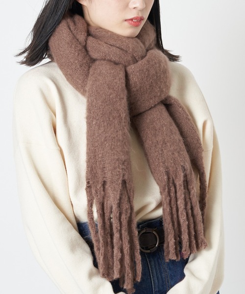 CIAOPANIC（チャオパニック）の「【WEB限定】カラーマフラー/ストール（マフラー・レディース・ブラック/ベージュ/ネイビー/グレー/ピンク/オレンジ/ブルー/グリーン/キャメル・FREE）」の17枚目の写真