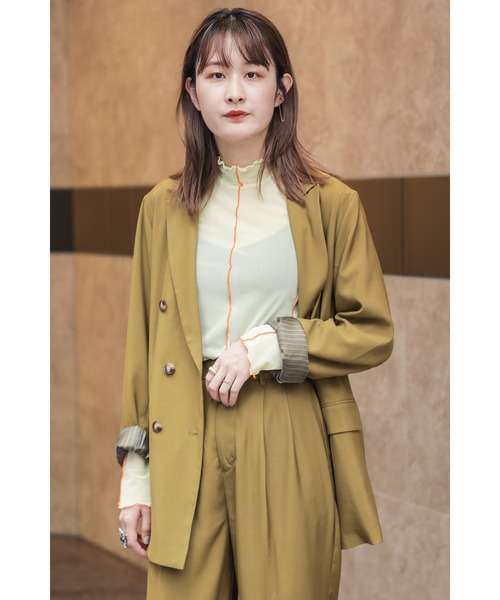 ROSE BUD（ローズバッド）の「ジャケット&パンツセットアップ（ワンピース・レディース・ベージュ/カーキ/ブルー・SMALL/MEDIUM）」の12枚目の写真