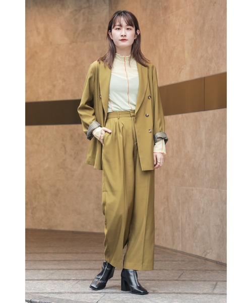 ROSE BUD（ローズバッド）の「ジャケット&パンツセットアップ（ワンピース・レディース・ベージュ/カーキ/ブルー・SMALL/MEDIUM）」の14枚目の写真