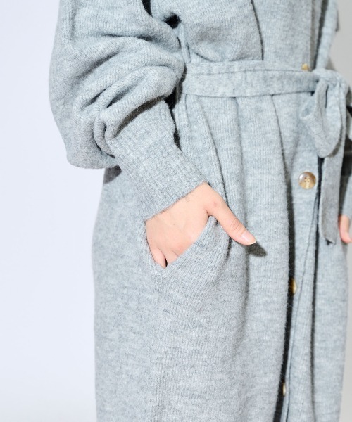 REDYAZEL（レディアゼル）の「フリル袖ニットジャケット（カーディガン/ボレロ・レディース・ライトグレー/オフホワイト/ラベンダー・FREE）」の4枚目の写真