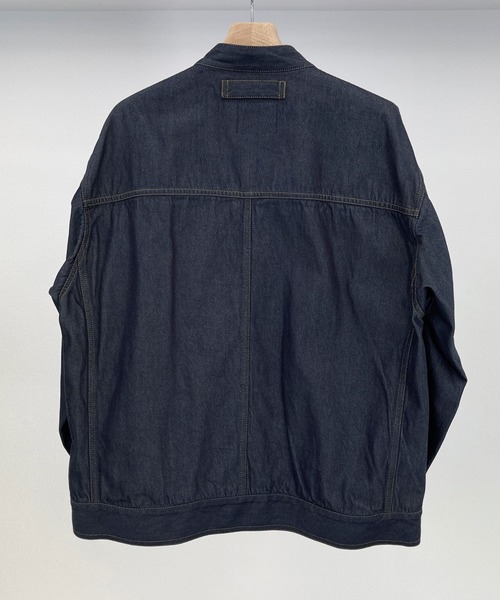 KIIT（キート）の「KIIT キート / STAND COLLAR G-J BLOUSON オーバーサイズ スタンドカラーブルゾン セットアップ / KIM-Y95-005（デニムジャケット・メンズ・インディゴブルー/ベージュ・3/2/1）」の12枚目の写真