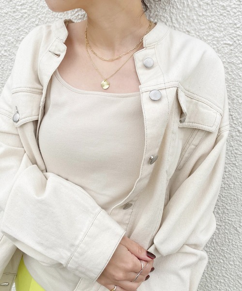 natural couture(ナチュラルクチュール)の「メタルプレートネックレス(ネックレス・レディース・シルバー/ゴールド・FREE)」の10枚目の写真