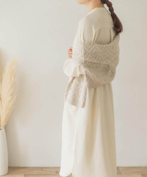 ITEMS URBANRESEARCH（アイテムズ アーバンリサーチ）の「バンドカラーシャツワンピース（ワンピース・レディース・アイボリー/グレー/ブラウン・FREE）」の5枚目の写真