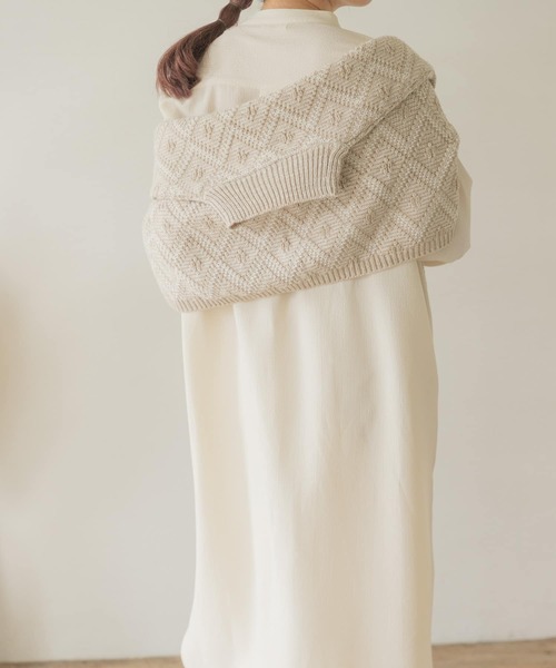 ITEMS URBANRESEARCH（アイテムズ アーバンリサーチ）の「バンドカラーシャツワンピース（ワンピース・レディース・アイボリー/グレー/ブラウン・FREE）」の6枚目の写真