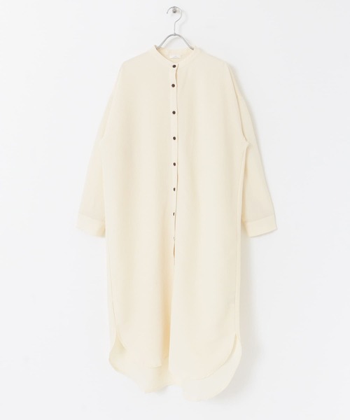 ITEMS URBANRESEARCH（アイテムズ アーバンリサーチ）の「バンドカラーシャツワンピース（ワンピース・レディース・アイボリー/グレー/ブラウン・FREE）」の20枚目の写真