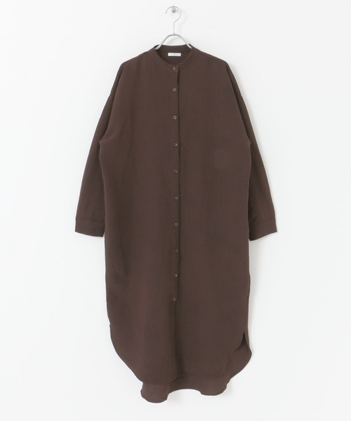 ITEMS URBANRESEARCH（アイテムズ アーバンリサーチ）の「バンドカラーシャツワンピース（ワンピース・レディース・アイボリー/グレー/ブラウン・FREE）」の22枚目の写真