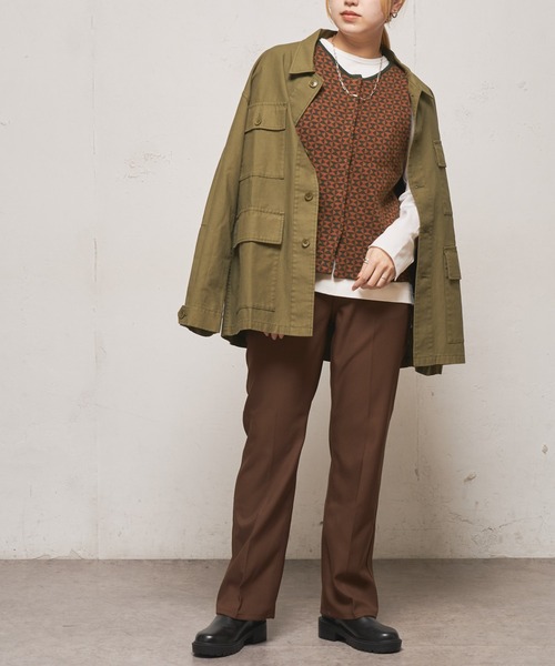 CIAOPANIC（チャオパニック）の「ジャガードニットベスト（ベスト・レディース・ブラウン/ネイビー/グリーン・FREE）」の16枚目の写真