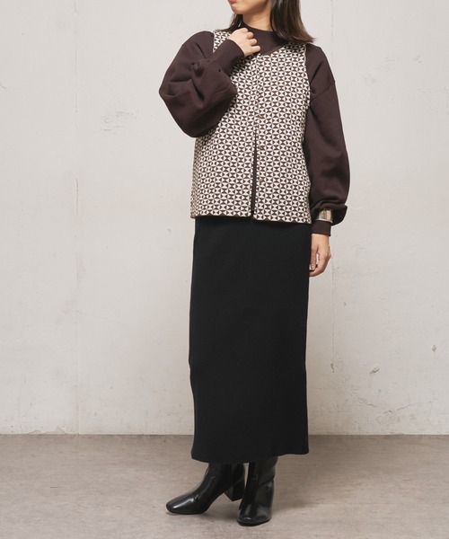 CIAOPANIC（チャオパニック）の「ジャガードニットベスト（ベスト・レディース・ブラウン/ネイビー/グリーン・FREE）」の21枚目の写真