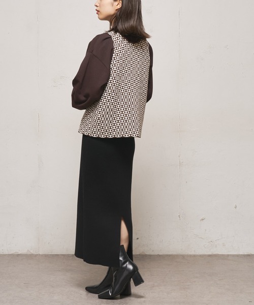 CIAOPANIC（チャオパニック）の「ジャガードニットベスト（ベスト・レディース・ブラウン/ネイビー/グリーン・FREE）」の10枚目の写真