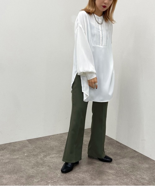 apres jour mignon(アプレジュールミニョン)の「ピンタックドレスシャツ 【ZOZOTOWN限定アイテム】(シャツ/ブラウス・レディース・ブラック/オフホワイト/アイボリー・X-LARGE/フリー)」の9枚目の写真