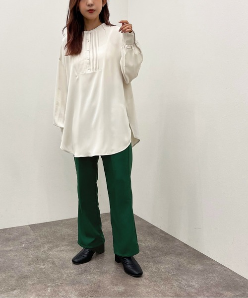 apres jour mignon(アプレジュールミニョン)の「ピンタックドレスシャツ 【ZOZOTOWN限定アイテム】(シャツ/ブラウス・レディース・ブラック/オフホワイト/アイボリー・X-LARGE/フリー)」の15枚目の写真