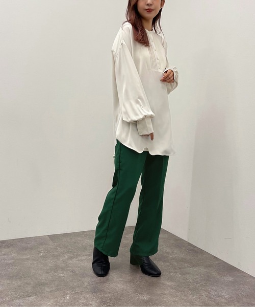 apres jour mignon(アプレジュールミニョン)の「ピンタックドレスシャツ 【ZOZOTOWN限定アイテム】(シャツ/ブラウス・レディース・ブラック/オフホワイト/アイボリー・X-LARGE/フリー)」の16枚目の写真