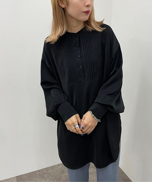 apres jour mignon(アプレジュールミニョン)の「ピンタックドレスシャツ 【ZOZOTOWN限定アイテム】(シャツ/ブラウス・レディース・ブラック/オフホワイト/アイボリー・X-LARGE/フリー)」の18枚目の写真