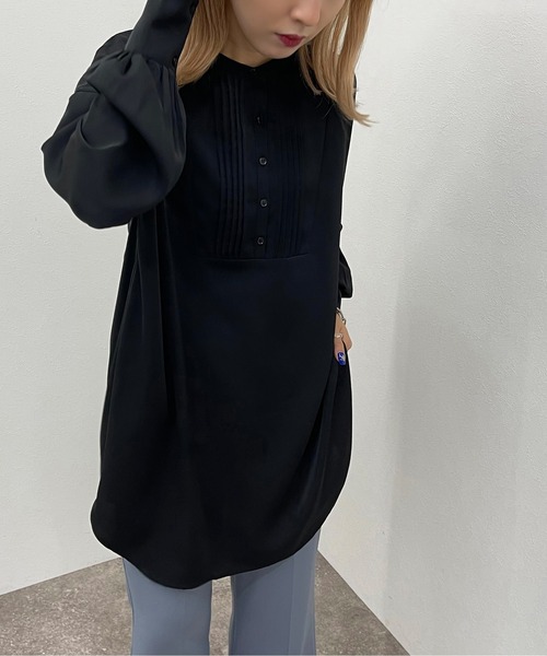 apres jour mignon(アプレジュールミニョン)の「ピンタックドレスシャツ 【ZOZOTOWN限定アイテム】(シャツ/ブラウス・レディース・ブラック/オフホワイト/アイボリー・X-LARGE/フリー)」の19枚目の写真