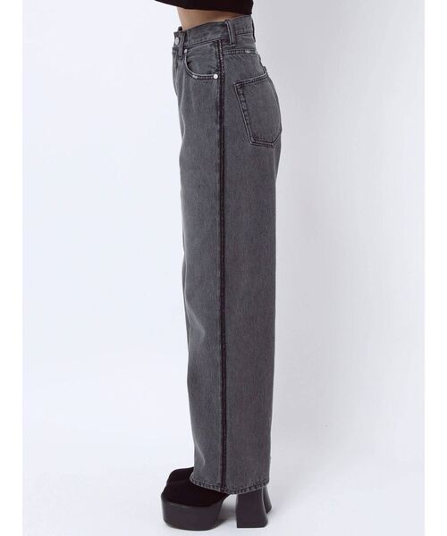 EMODA（エモダ）の「アウトラインルーズジャストウエストジーンズ（デニムパンツ・レディース・ブラック/グレー・SMALL/MEDIUM）」の10枚目の写真