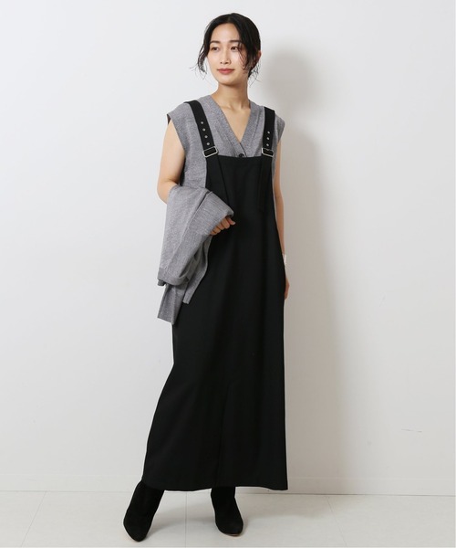 journal standard L'essage（ジャーナルスタンダードレサージュ）の「TWカルゼ ジャンパーワンピース◆4（ジャンパースカート・レディース・ブラック・FREE）」の19枚目の写真