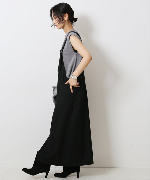 journal standard L'essage（ジャーナルスタンダードレサージュ）の「TWカルゼ ジャンパーワンピース◆4（ジャンパースカート・レディース・ブラック・FREE）」の20枚目の写真
