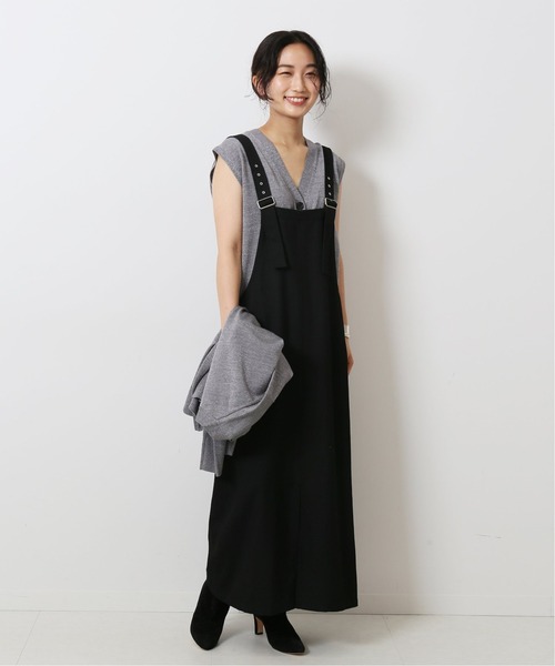 journal standard L'essage（ジャーナルスタンダードレサージュ）の「TWカルゼ ジャンパーワンピース◆4（ジャンパースカート・レディース・ブラック・FREE）」の22枚目の写真