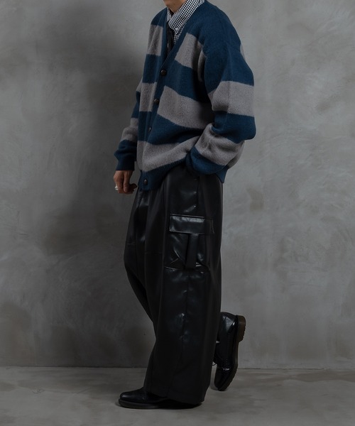 kutir（クティール）の「ボーダーカーディガン（カーディガン/ボレロ・メンズ・カーキ/オレンジ/ダークブルー/ブルーグリーン・MEDIUM/LARGE）」の17枚目の写真