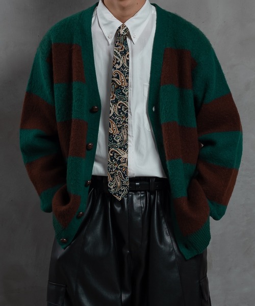 kutir（クティール）の「ボーダーカーディガン（カーディガン/ボレロ・メンズ・カーキ/オレンジ/ダークブルー/ブルーグリーン・MEDIUM/LARGE）」の19枚目の写真