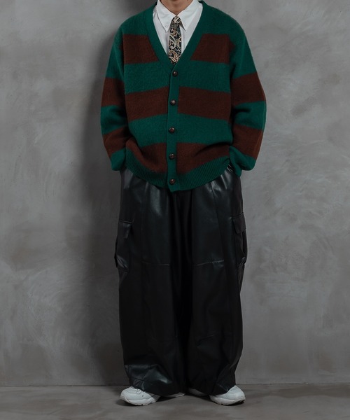 kutir（クティール）の「ボーダーカーディガン（カーディガン/ボレロ・メンズ・カーキ/オレンジ/ダークブルー/ブルーグリーン・MEDIUM/LARGE）」の13枚目の写真