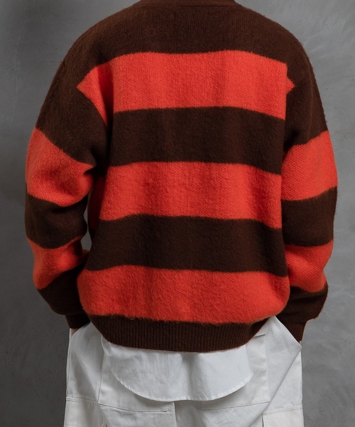 kutir（クティール）の「ボーダーカーディガン（カーディガン/ボレロ・メンズ・カーキ/オレンジ/ダークブルー/ブルーグリーン・MEDIUM/LARGE）」の15枚目の写真