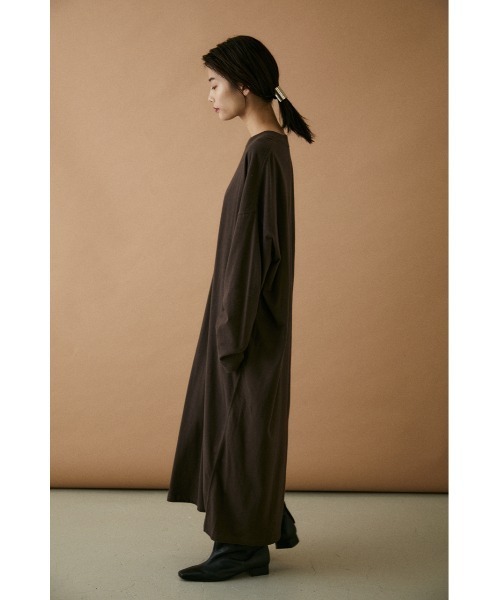 BLACK BY MOUSSY（ブラックバイマウジー）の「supima cotton long one-piece（ワンピース・レディース・ブラウン/ホワイト/グレー・FREE）」の7枚目の写真
