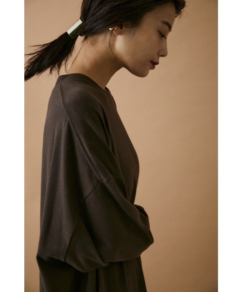 BLACK BY MOUSSY（ブラックバイマウジー）の「supima cotton long one-piece（ワンピース・レディース・ブラウン/ホワイト/グレー・FREE）」の21枚目の写真